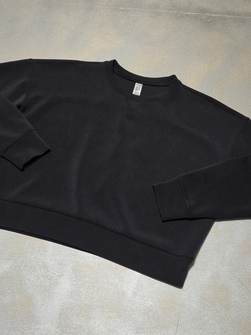 SPANX Black Relaxed Crewneck Sweatshirt